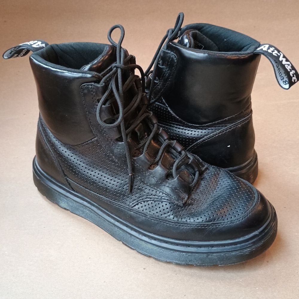 Dr Martens Black Kamar Air Walk Boots Mens 7 Women's 8 Combat Goth Street